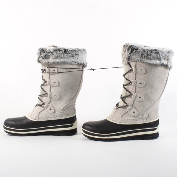 Khombu Women's Leather Winter Snow Duck Boots NEW - Picture 5 of 8